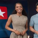 Zuri’s polka dot print mini dress on Access Hollywood