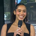 Ana Giulia Zortea’s black square neck top on Today