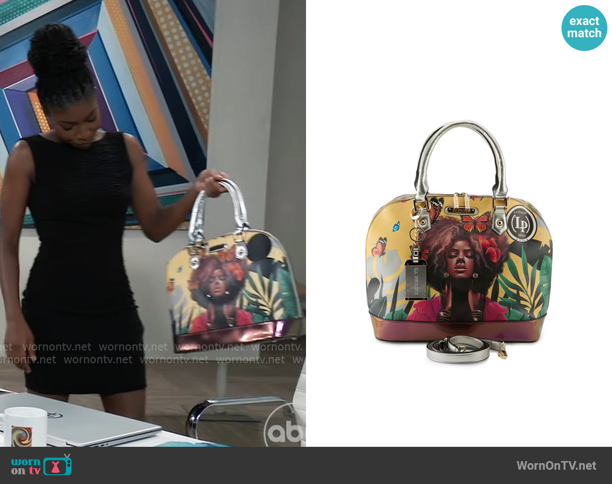 La Philipe Butterfly Fly Bowler Satchel worn by Trina Robinson (Tabyana Ali) on General Hospital