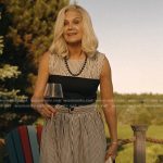 Tipper’s black striped midi dres on We Were Liars