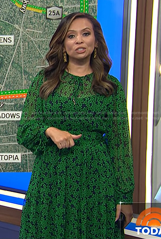 Adelle’s green floral dress on Today