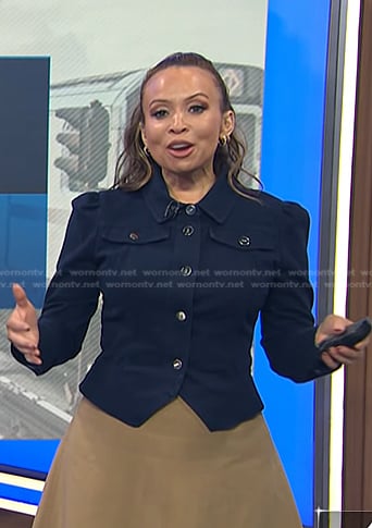 Adelle’s navy jacket on Today