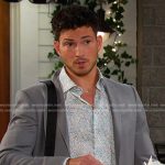 Alex’s white paisley print shirt on Days of our Lives