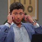 Alex’s blue floral shirt on Days of our Lives