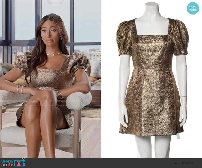 Alice + Olivia Square Neckline Mini Dress worn by Emira D’Spain on Next Gen NYC