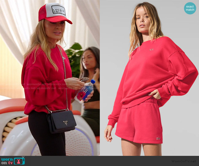 Alo Accolade Crew Neck Pullover worn by Tamra Judge on The Real Housewives of Orange County
