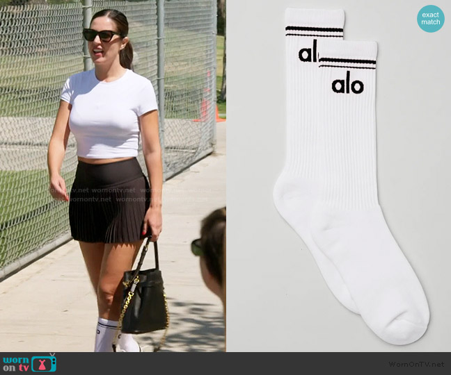 Alo Yoga Unisex Throwback Sock worn by Michelle Saniei on The Valley
