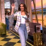 Alyssa’s plaid blazer and jeans on The View