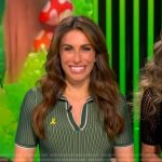 Alyssa’s green knit polo dress on The View