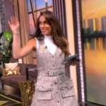 Alyssa’s tweed belted dress on The View