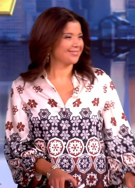 Ana’s floral print blouse on The View