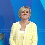 Anne Thompson’s yellow check teed jacket and dress on Today