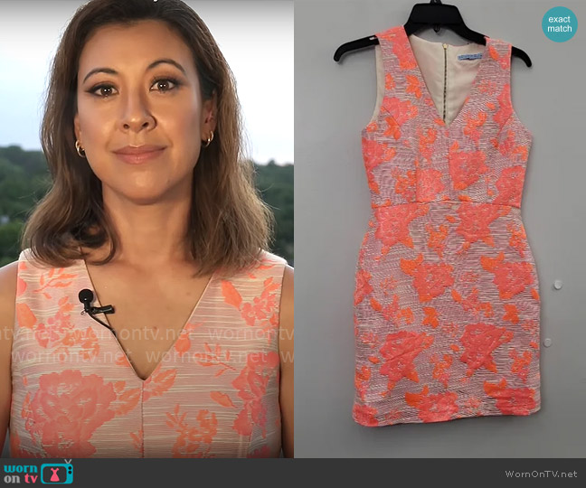 Antonio Melani Emerson Neon Floral Dress worn by Lana Zak on CBS Mornings