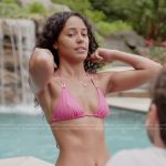 Ava’s pink metal detail bikini set on Next Gen NYC