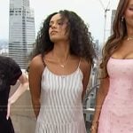 Ava’s stripe pleated mini dress on E! News