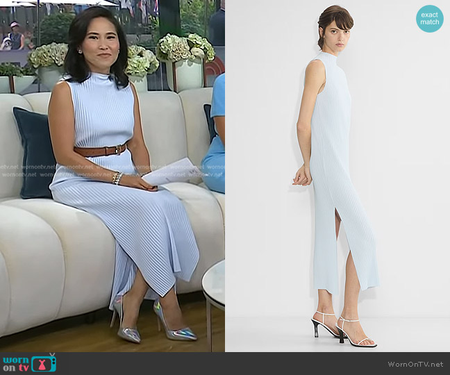 Babaton Optimize Dress in glimmer worn by Vicky Nguyen on Today