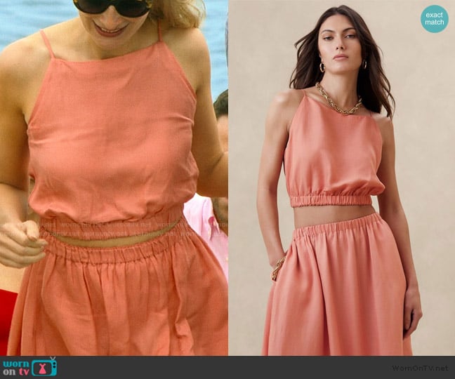 Banana Republic Viscose Linen Cropped Tank and Skirt Set worn by Penelope Sinclair (Caitlin Fitzgerald) on We Were Liars