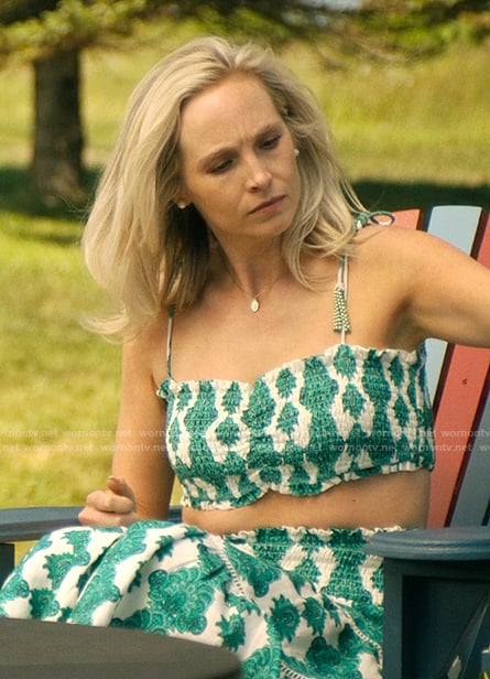 Bess’s green printed two piece set on We Were Liars