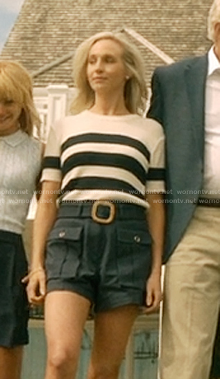 Bess’s striped top and navy shorts on We Were Liars