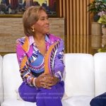 Robin’s black sutdded heel pumps on Good Morning America