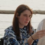 Georgia’s blue paisley print shirt on Next Gen NYC