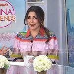 Bobbie’s pink stripe shirtdress on Today
