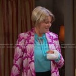 Bonnie’s pink and green print jacket on Days of our Lives