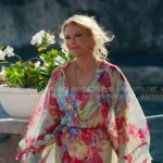 Brooke’s floral ruffle-trim maxi dress in Italy on The Bold and the Beautiful