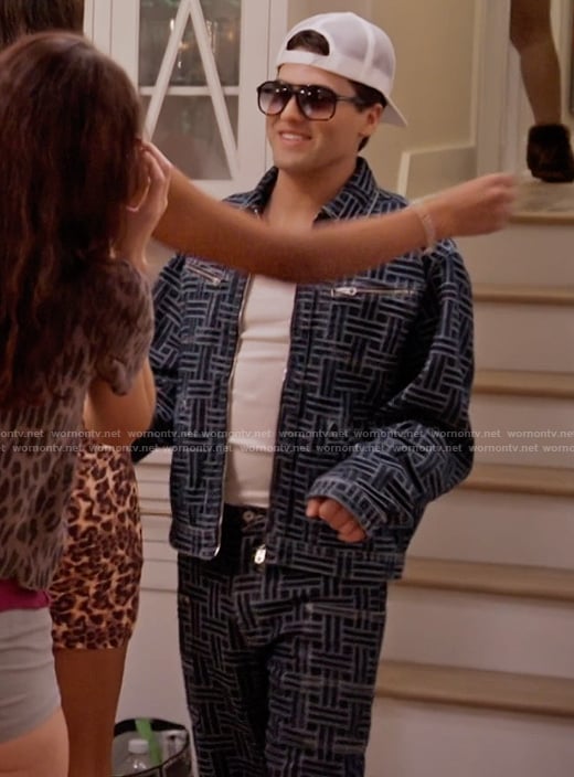 Brooks’s printed denim jacket on Next Gen NYC