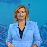 Christine Romans’ blue tweed blazer on Today