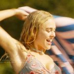 Cadence’s blue floral print swimsuit on We Were Liars