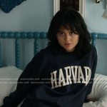 Cadence’s navy Harvard sweatshirt on We Were Liars