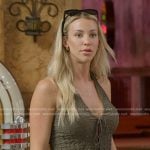 Calah’s khaki textured halter top on The McBee Dynasty Real American Cowboys