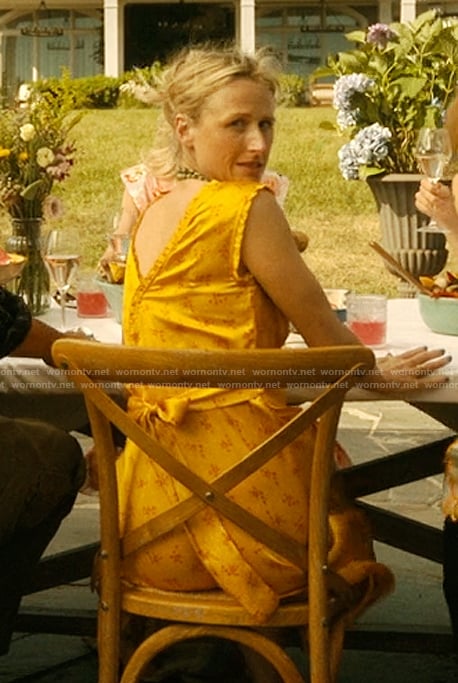 Carrie’s yellow floral print dress on We Were Liars