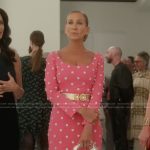 Carrie’s pink embellished dress on And Just Like That