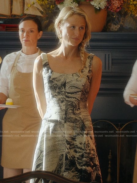 Carrie’s printed square neck dress on We Were Liars