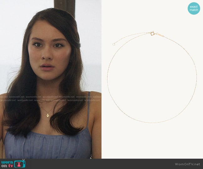 Catbird Jewelry Hundred Summers Collar worn by Belly Conklin (Lola Tung) on The Summer I Turned Pretty