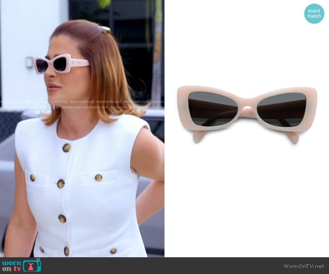 Celine CL40236I Sunglasses in Pink worn by Stephanie Shojaee (Stephanie Shojaee) on The Real Housewives of Miami
