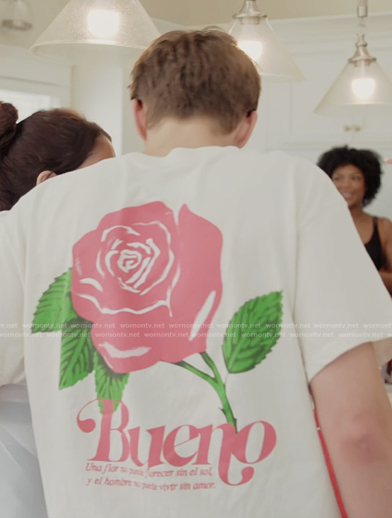 Charlie’s rose print tee on Next Gen NYC