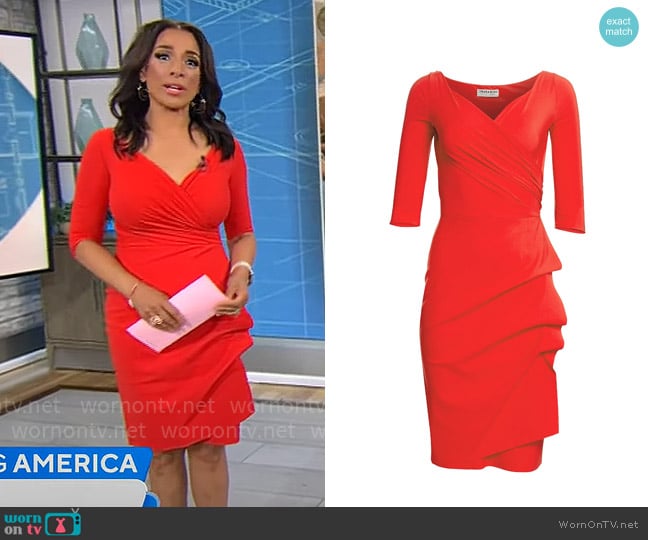 Chiara Boni La Petite Robe Florien Dress worn by Michelle Miller on CBS Mornings