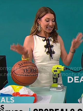 Courtney Cason’s white dress with bows on CBS Mornings