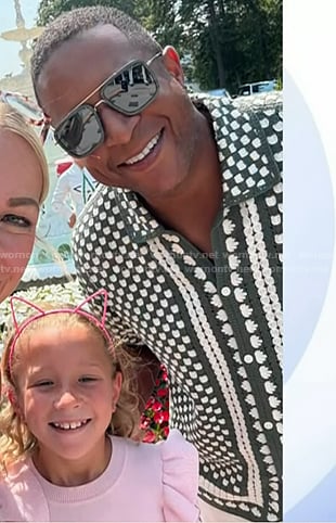 Craig Melvin’s green check knit shirt on Today