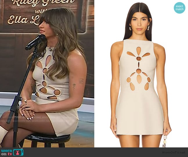 Cult Gaia Franco Knit Dress worn by Ella Langley on Today