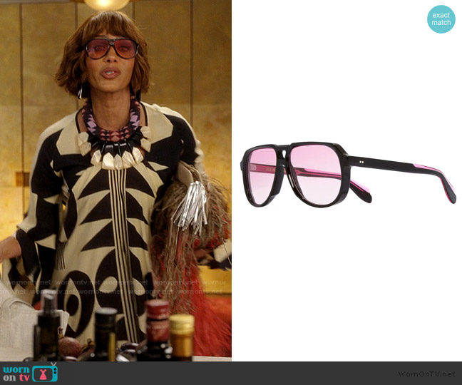 Cutler and Gross Black on Pink Sunglasses worn by Lisa Todd Wexley (Nicole Ari Parker) on And Just Like That