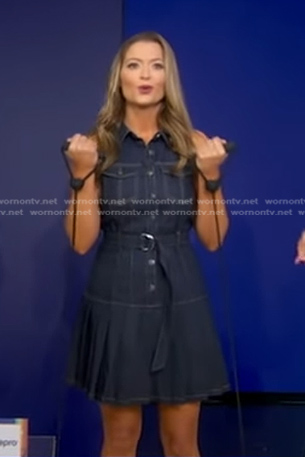 Dani’s belted denim dress on Good Morning America