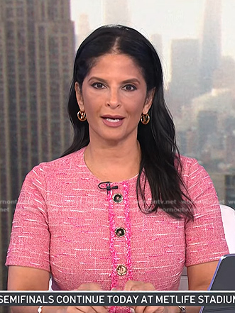 Darlene’s pink tweed dress on Today