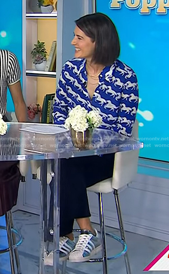Daryn Carp’s silver sneakers on Today