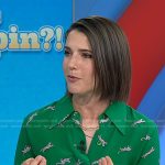 Daryn Carp’s green animal print shirt on Today