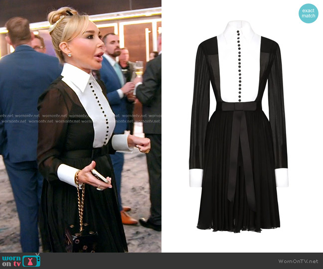 Dolce & Gabbana Bib-collar Silk-blend Shirtdress worn by Marysol Patton (Marysol Patton) on The Real Housewives of Miami