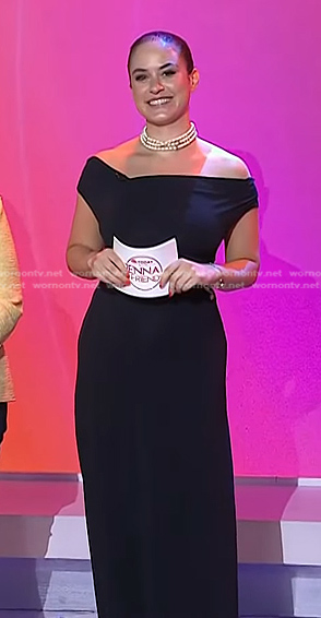 Donna’s black off-shoulder dress on Today